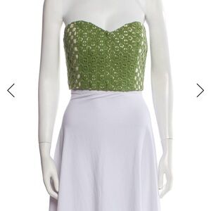 Green Strapless Top
